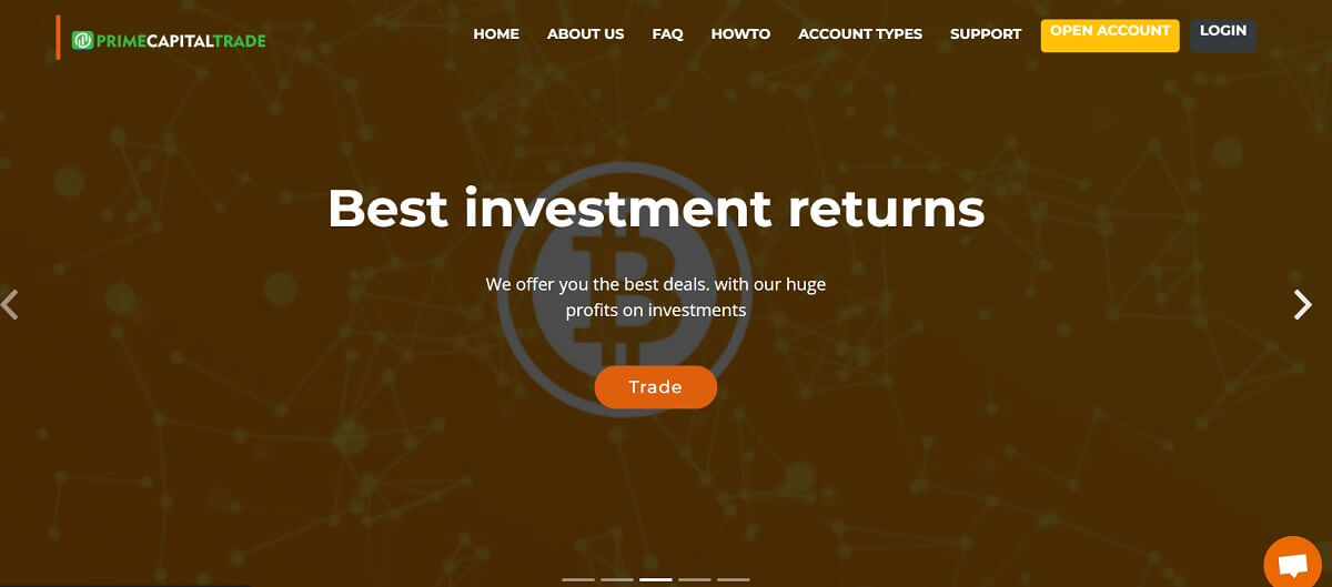 Prime Capital Trade Review - Screenshot of primecapital-trade.com