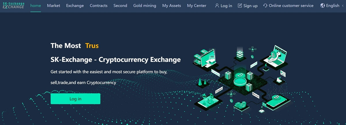 SK Exchange Review - Screenshot of sk-exchange.com