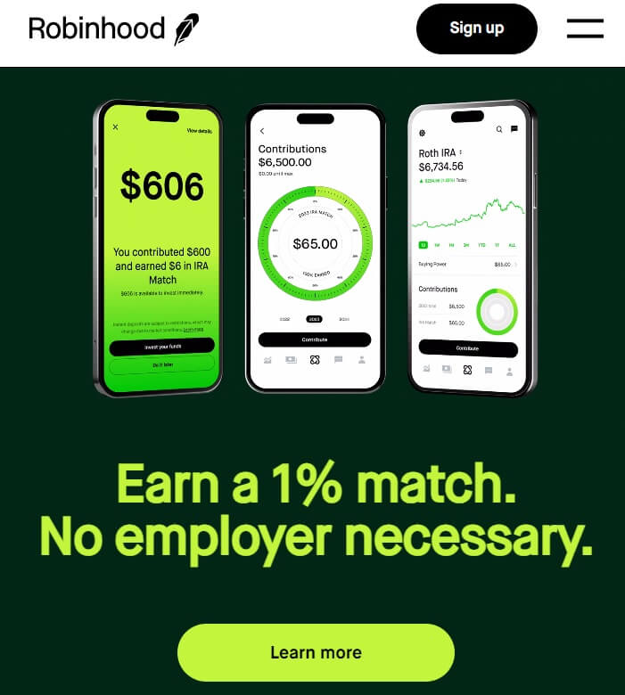 Robinhood Scams - Screenshot of robinhood.com