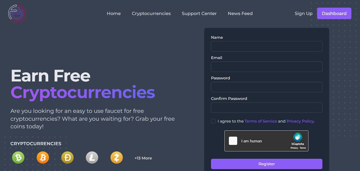 Faucet Crypto Review - Screenshot of faucetcrypto.com