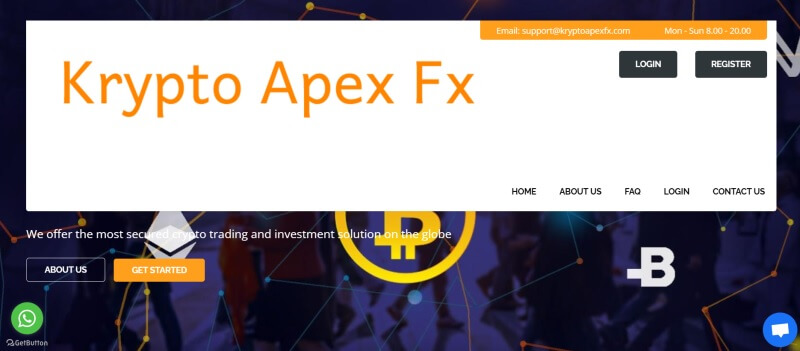 Krypto Apex FX Review - Screenshot of -kryptoapexfx.com 